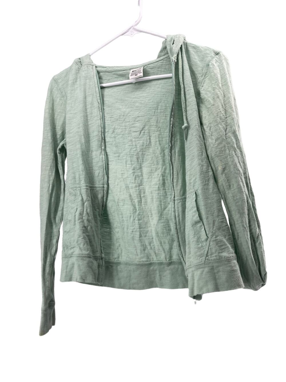 PINK Victoria's Secret Sage Green Burnout Full Zip Hoodie Women's Size XS